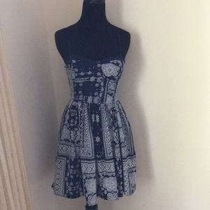 Band of gypsies paisley fit and flare dress